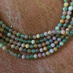 Stone beaded choker necklaces